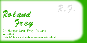 roland frey business card